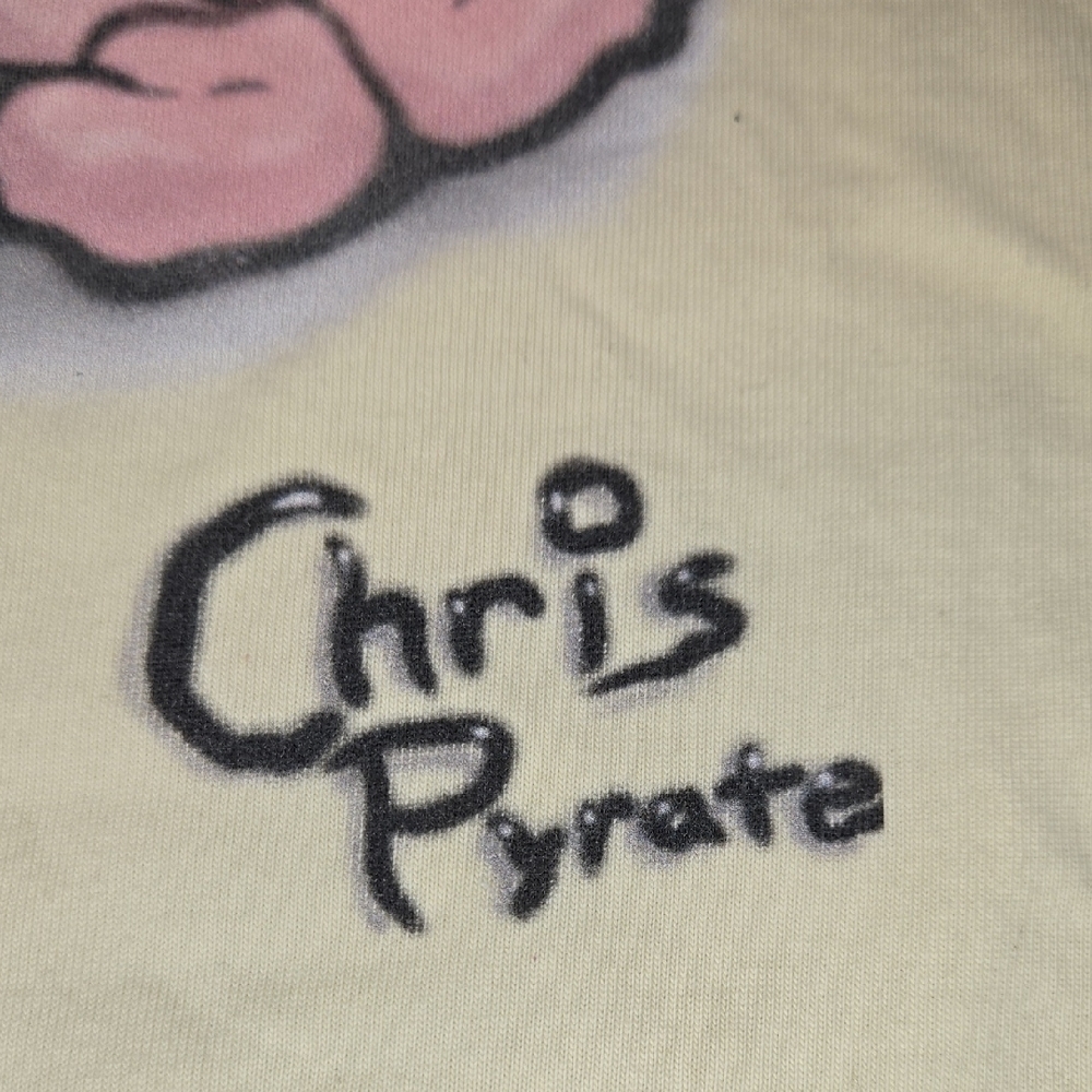 Chris Pyrate Cream T-Shirt with Pink Floral Design - Picture 5 of 10